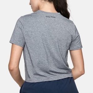 OUTDOOR VOICES Sweatee Doing Things Cropped T-Shirt XS